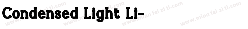 Condensed Light Li字体转换